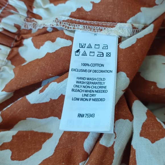 Haute Hippie Pant Wide Leg Cotton Tribal Ikat Boho Size X Large - Picture 12 of 14